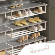 No-Drill Retractable Wall-Mounted Slipper Rack – Foldable Space-Saving Shoe Organizer for Bathroom & Door Storage
