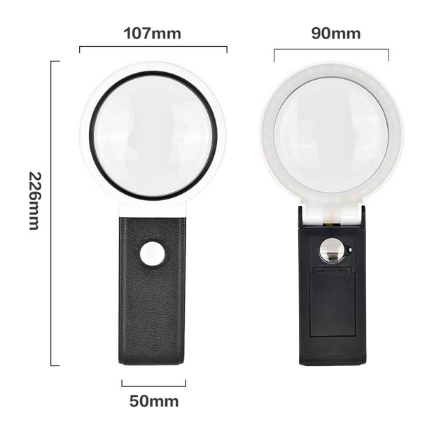 Head-Mounted Magnifying Glass with LED Light – Hands-Free Close Work Tool