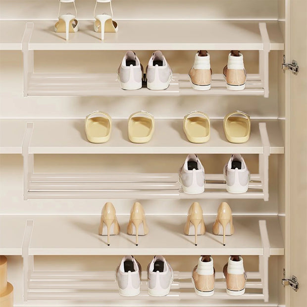 No-Drill Retractable Wall-Mounted Slipper Rack – Foldable Space-Saving Shoe Organizer for Bathroom & Door Storage