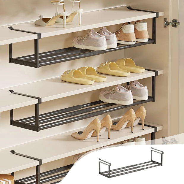 No-Drill Retractable Wall-Mounted Slipper Rack – Foldable Space-Saving Shoe Organizer for Bathroom & Door Storage