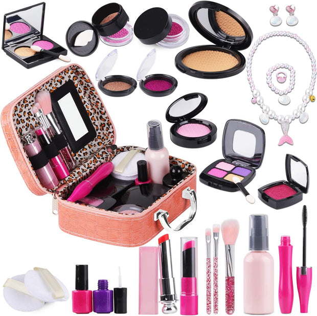 Little Girls Pretend Makeup Set – 26-Piece Kids  Set, Ideal Gift & Pretend Play Toy for Ages 3-10+