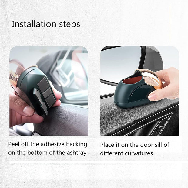 Car Ashtray with LED Light – Premium Anti-Ash Design for Car & Home
