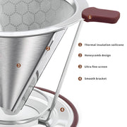 Stainless Steel Coffee Dripper | Reusable Paperless Pour-Over Filter