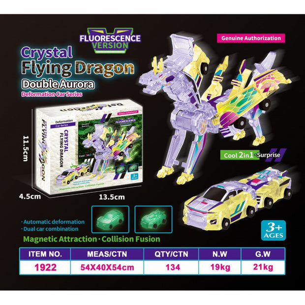Dinosaur Transforming Car Toy – Collision Activated Fun for Kids