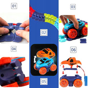 291PCS Flexible LED Race Track Set – 500cm Roller-Coaster Adventure with Interchangeable Car Bodies