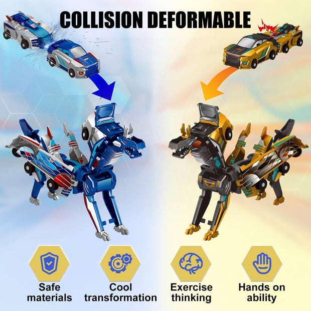 Dinosaur Transforming Car Toy – Collision Activated Fun for Kids